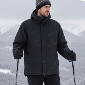 COLUMBIA Titanium Black Weatherproof Water Resistant Winter Snow Jacket XL Men’s